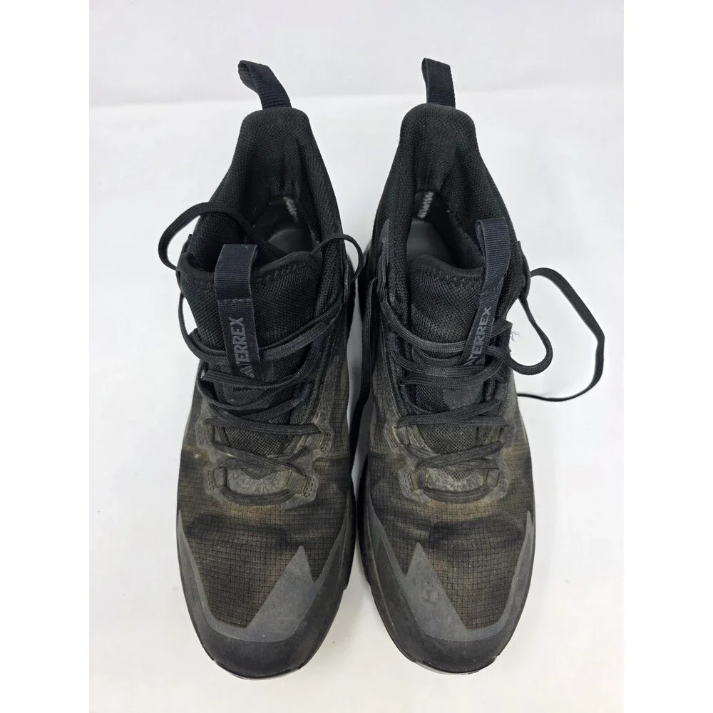 Adidas Terrex Free Hiker 2.0 Goretex Mens 10 Black Hiking Shoes Boost Flaws